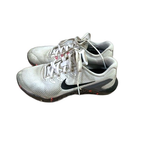 NIKE METCON 4 TRAINING TRAINER SHOES WHITE GUN SMOKE PINK BLAST BLACK SI… - Picture 3 of 9